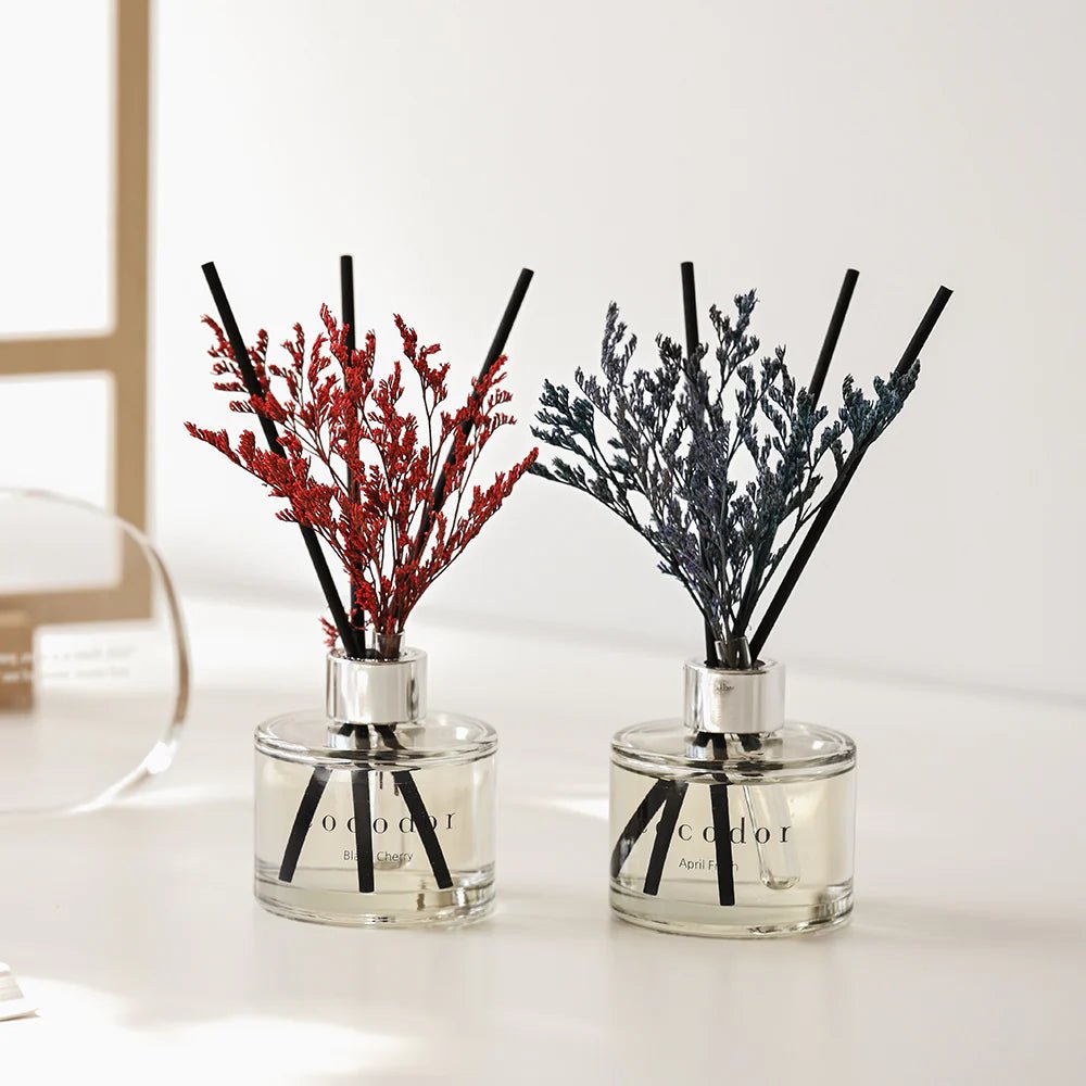 Black Cherry 120ml Misty Blue Flower Diffuser - cocod'or