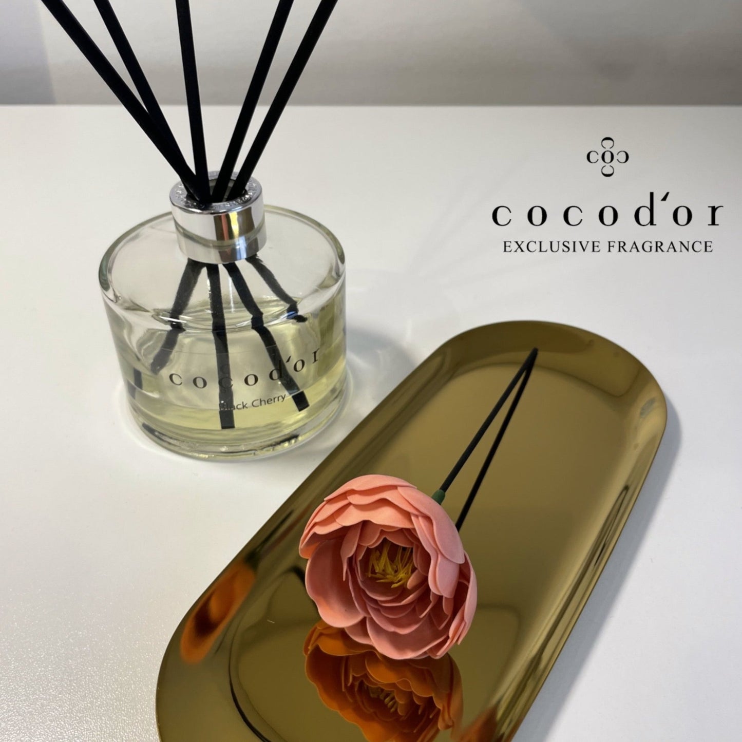 Pink Camellia Flower Stick - cocod'or