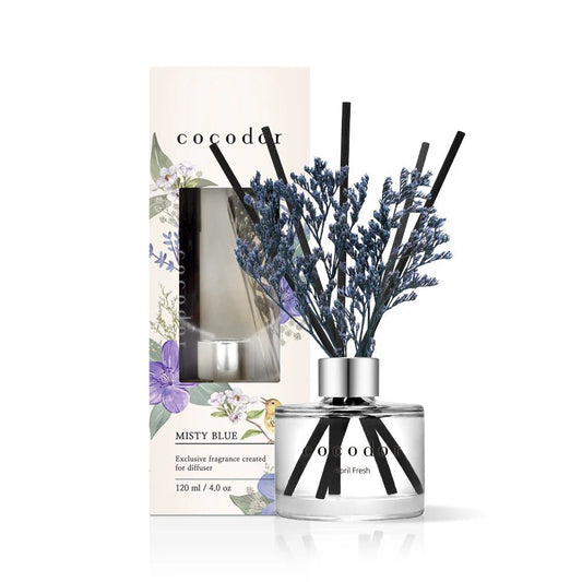 April Breeze 120ml Misty Blue Flower Diffuser - cocod'or