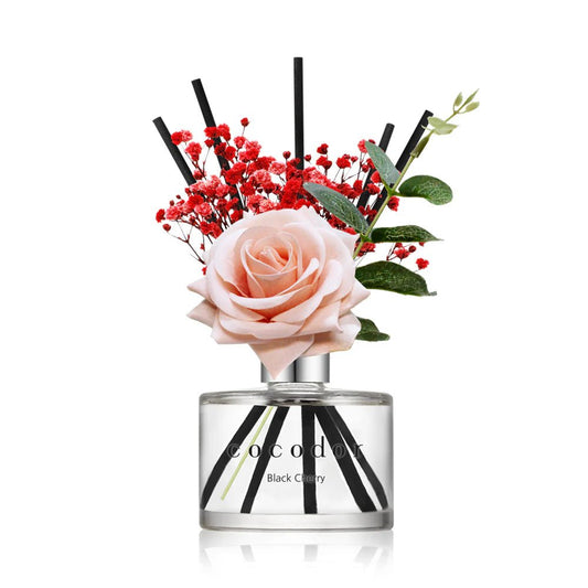 Black Cherry 200ml Rose Flower Diffuser - cocod'or