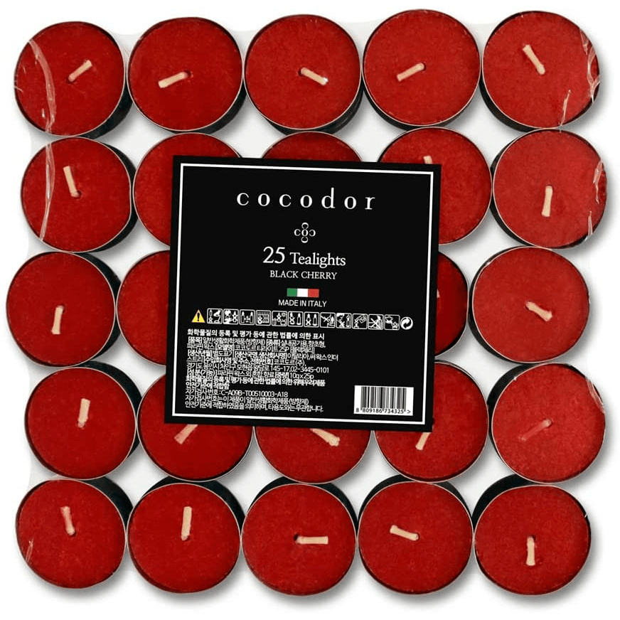 Black Cherry Tealight Candle 25pcs - cocod'or