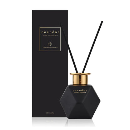 In The Café Black | Gold 200ml Diffuser - cocod'or