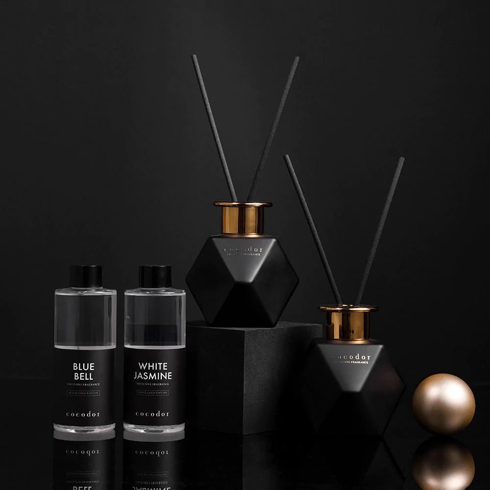 In The Café Black | Gold 200ml Diffuser - cocod'or