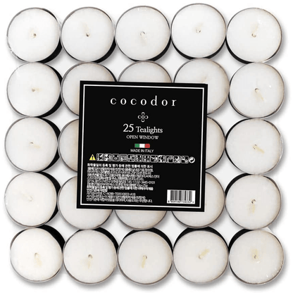 Open Window Tealight Candle 25pcs - cocod'or