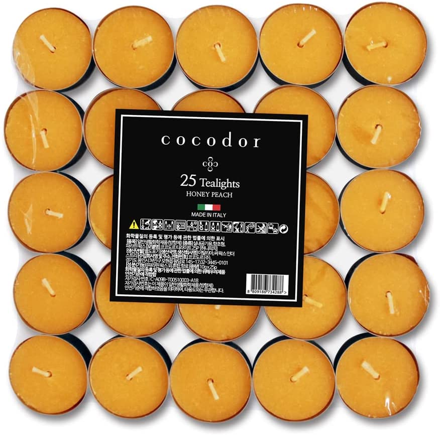 Peach Tealight Candle 25pcs - cocod'or