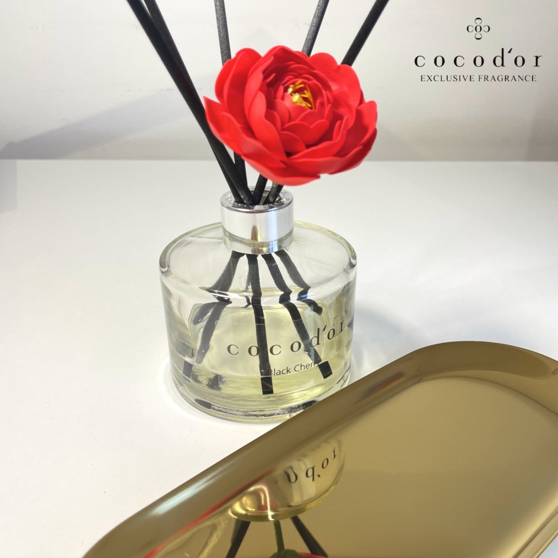 Red Camellia Flower Stick - cocod'or