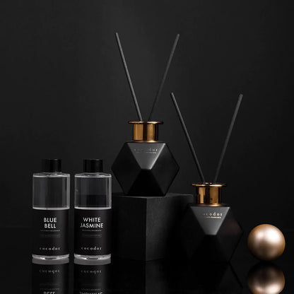 Vanilla & Sandal Wood Black | Gold 200ml Diffuser - cocod'or